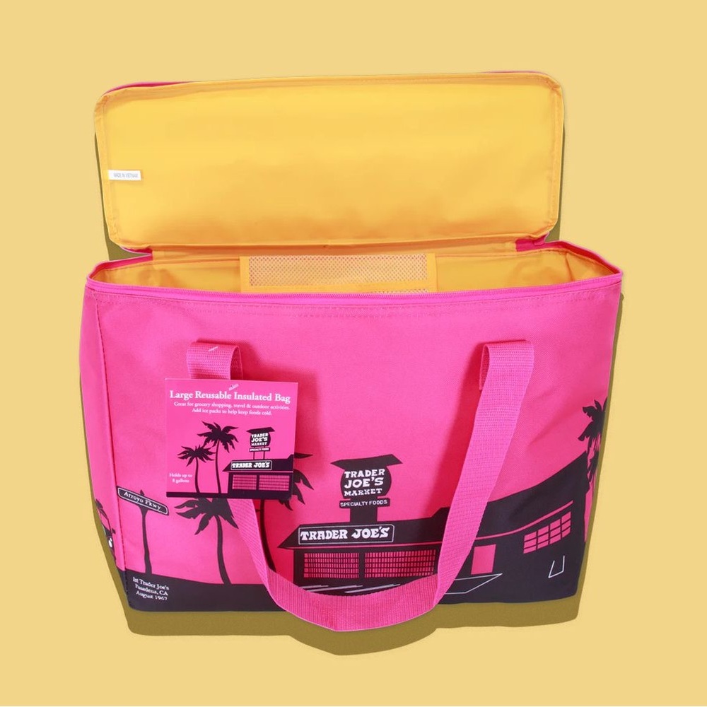 Trader Joe’s mini cooler bag in hot pink TikTok viral